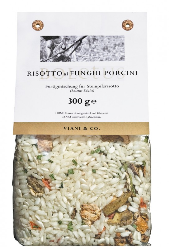 Risotto ai funghi porcini, risotto con setas porcini - 300g - embalar