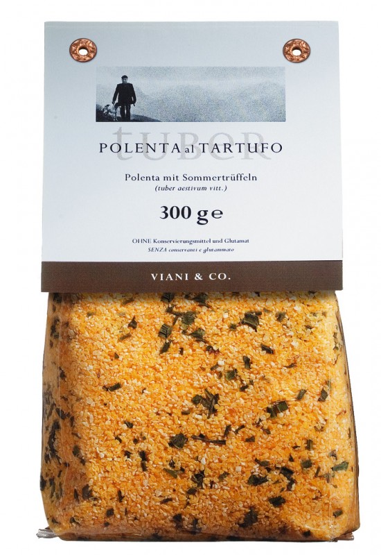 Polenta al tartufo, polenta con tartufo estivo - 300 grammi - pacchetto
