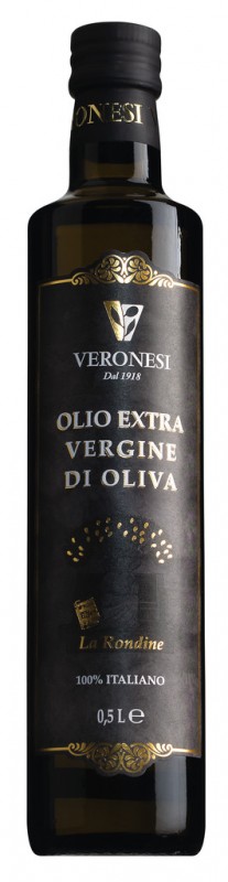Olio extra virgin La Rondine, minyak zaitun extra virgin La Rondine, Veronesi - 500ml - Botol