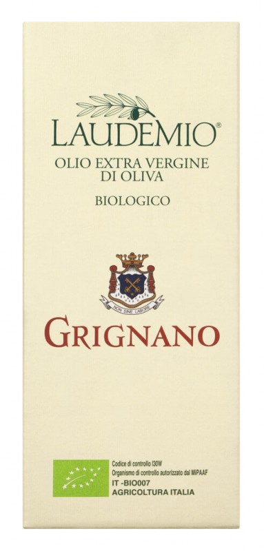 Olio extra virgin Laudemio biologico, extra virgin olivolja Laudemio, ekologisk, Fattoria di Grignano - 500 ml - Flaska