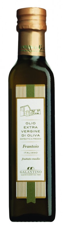 Olio virgen extra Frantoio, aceite de oliva virgen extra Frantoio, Galantino - 250ml - Botella