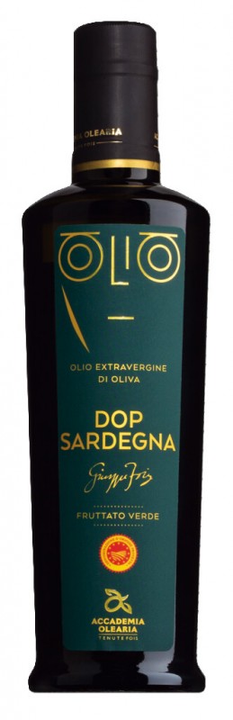 Olio extra virgin Sardegna DOP, Riserva, minyak zaitun extra virgin, berbuah pekat, Accademia Olearia - 500ml - Botol