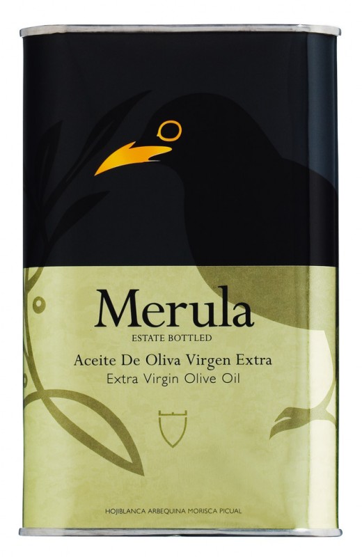 Aceite virgen extra Merula, minyak zaitun extra virgin Merula, Marques de Valdueza - 500ml - Bisa