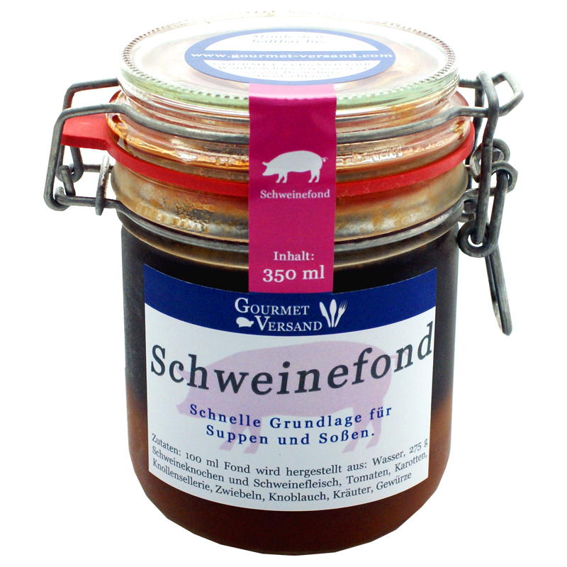 Schweinefond von GOURMET VERSAND - 350 ml - Bügelglas Schweinefond von GOURMET VERSAND - 350 ml - Bügelglas