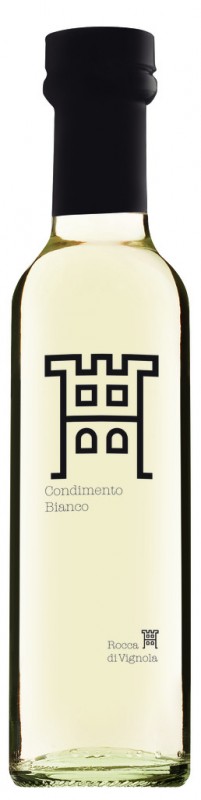 Molho de vinagre balsamico branco, organico, Condimento Balsamico Bianco Biologico, Rocca di Vignola - 250ml - Garrafa