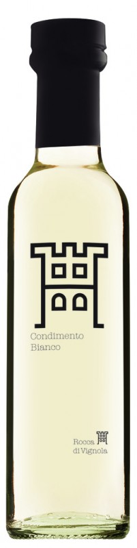 Vit balsamvinagerdressing, ekologisk, Condimento Balsamico Bianco Biologico, Rocca di Vignola - 250 ml - Flaska