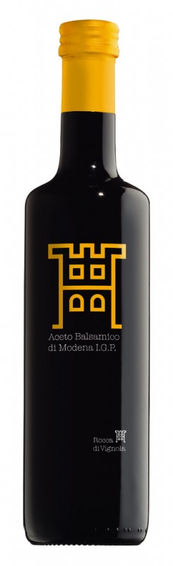 Vinagre balsamico, suave, Aceto Balsamico di Modena IGP - Basic 2.0, amarelo, Rocca di Vignola - 500ml - Garrafa