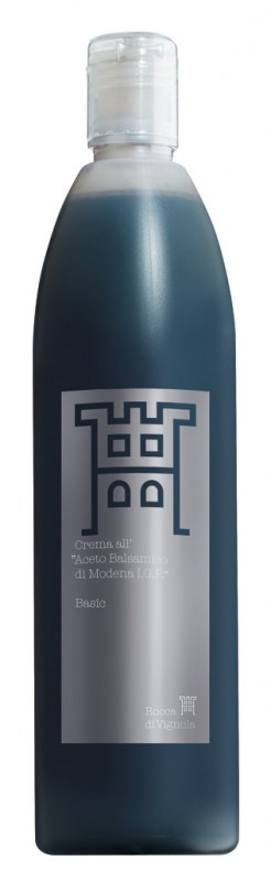 Crema all`Aceto Balsamico di Modena IGP - Basic, balsamiviinietikasta valmistettu kerma, Rocca di Vignola - 500 ml - Pullo