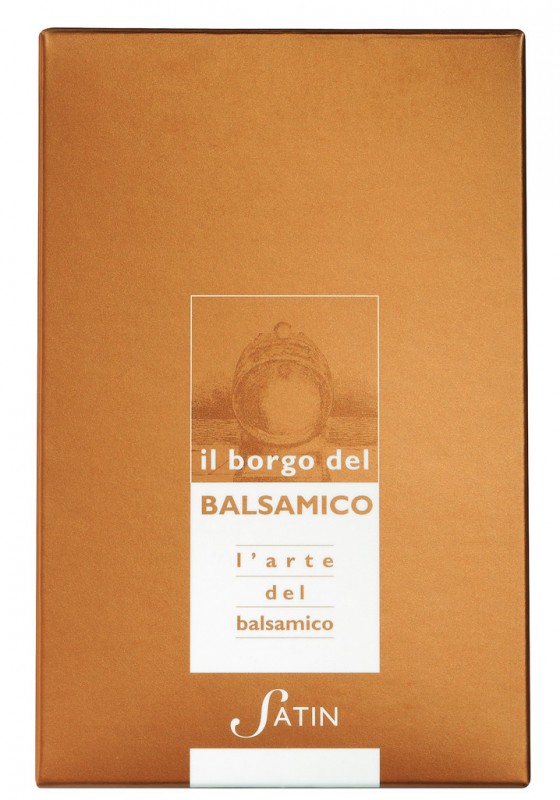Condimento del Borgo Satin, saus cuka balsamic, disimpan dalam tong kayu halus, Il Borgo del Balsamico - 250ml - Botol