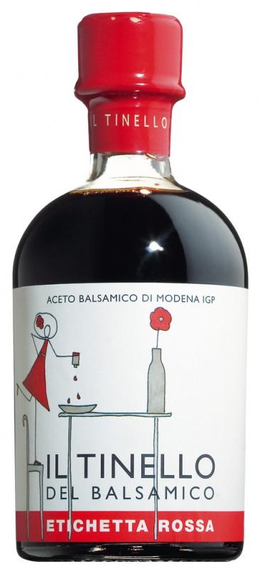 Aceto Balsamico di Modena IGP Il Tinello, rosso, vinagre balsamico, maduro, em caixa de presente, Il Borgo del Balsamico - 250ml - Garrafa