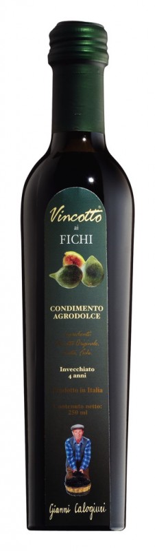 Vincotto ai fichi, mosto de uva em conserva com figos, calogiuri - 250ml - Garrafa