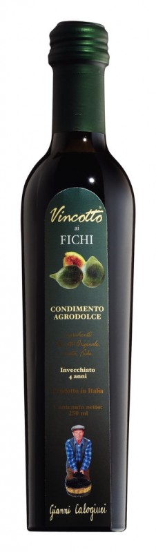 Vincotto ai fichi, anggur yang diawetkan dengan buah ara, calogiuri - 250ml - Botol