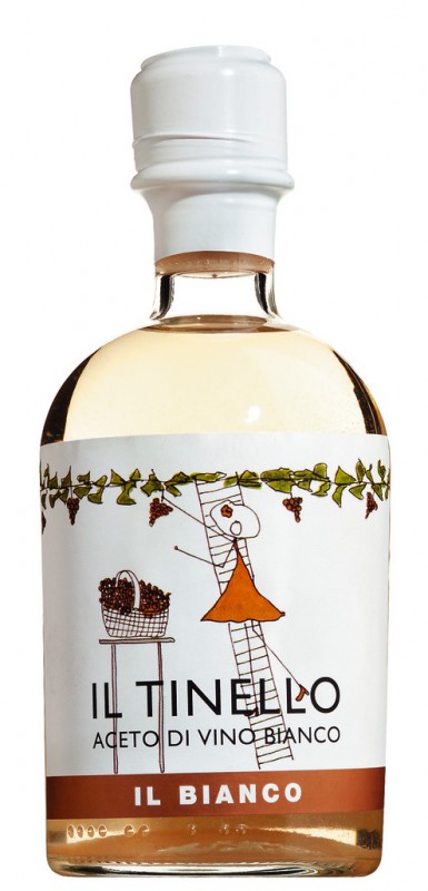 Aceto di vino bianco Il Tinello, cuka anggur putih, Il Borgo del Balsamico - 250ml - Botol