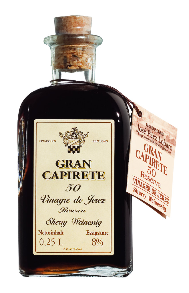 Gran Capirete - Vinagre de Jerez Reserva DOP, Sherry Edik DOP, adh hluta til aldur upp adh 50 ara, Lobato - 250ml - Flaska