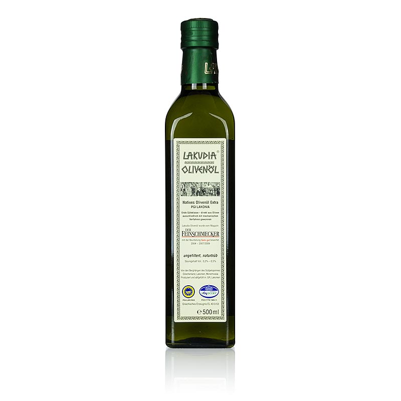 Lakudia Olivenöl Extra Nativ PGI, aus Anthinio Oliven, Peloponnes - 500 ml - Flasche Lakudia Olivenöl Extra Nativ PGI, aus Anthinio Oliven, Peloponnes - 500 ml - Flasche