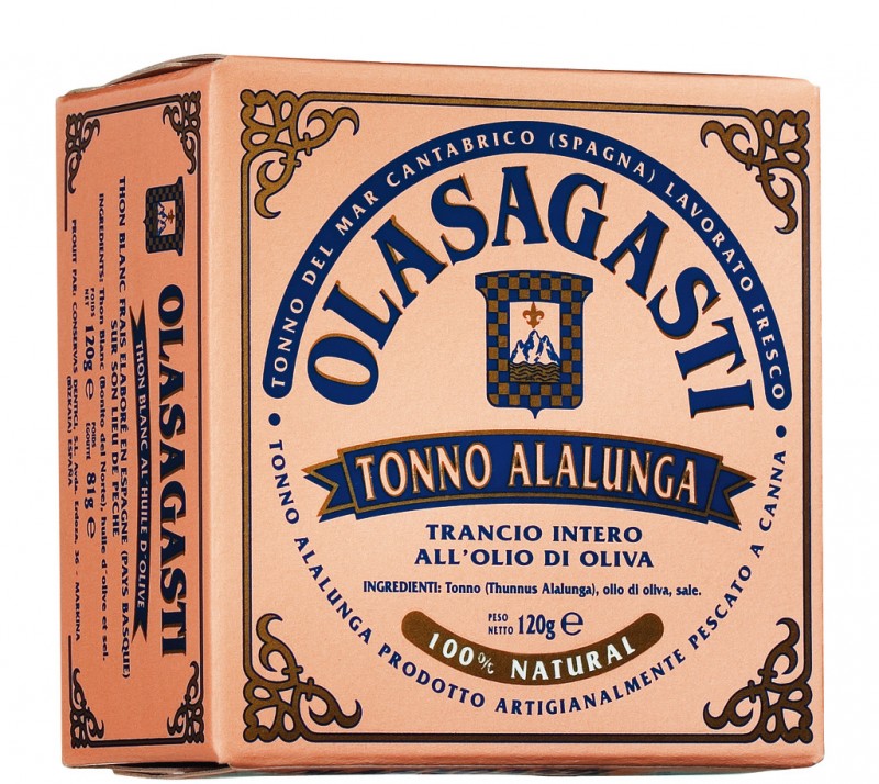 Tonno Alalunga, Tuna Alalunga (bleikur), Olasagasti - 120g - dos