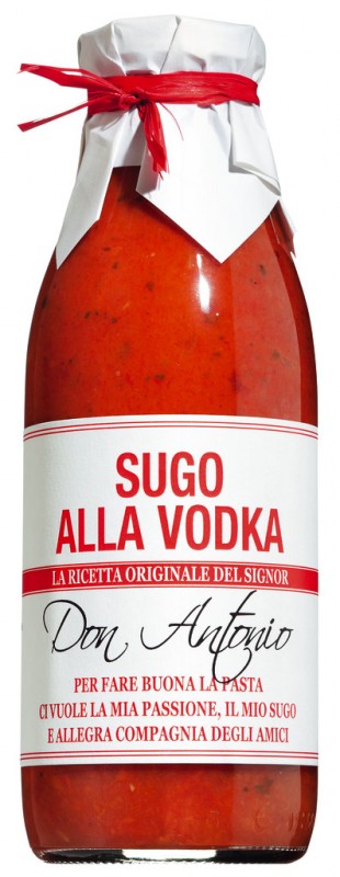 Sugo alla Vodka, salsa de tomate con vodka, Don Antonio - 480ml - Botella