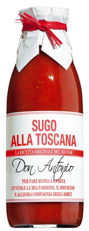 Sugo alla Toscana, tomatsaus med hvitloek, Don Antonio - 480 ml - Flaske