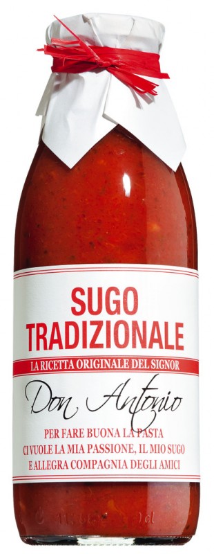 Sugo tradizionale, salsa de tomate con oregano, Don Antonio - 480ml - Botella
