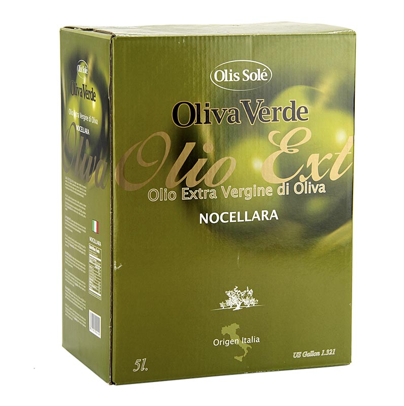 Oliva Verde Olivenöl Extra Vergine, aus Nocellara Oliven - 5 l - Kanister Oliva Verde Olivenöl Extra Vergine, aus Nocellara Oliven - 5 l - Kanister
