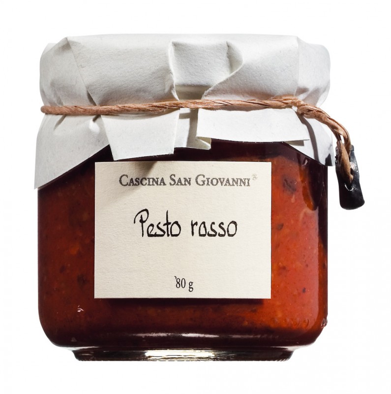 Pesto rosso, pesto de tomate, Cascina San Giovanni - 80g - Vidro
