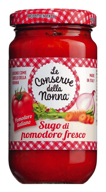 Lukisan dinding Sugo di pomodoro, saus tomat, Le Conserve della Nonna - 190 gram - Kaca