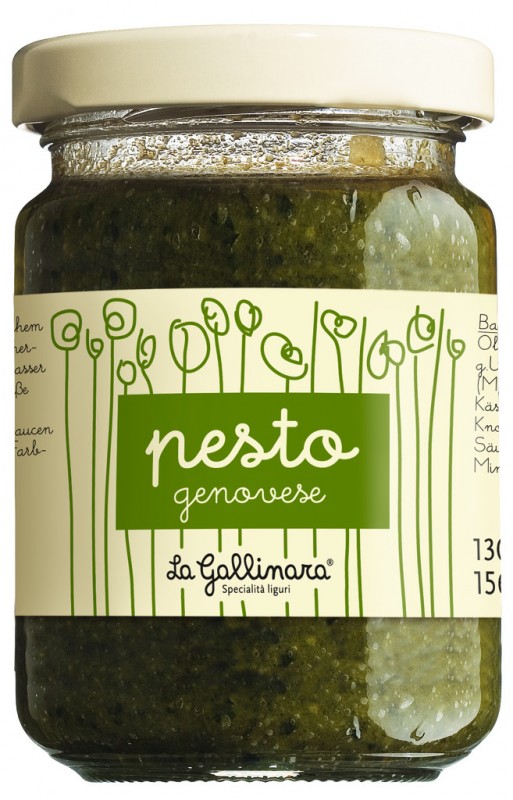 Pesto Genovese, Pesto Alla Genovese, La Gallinara - 130 g - Bicchiere