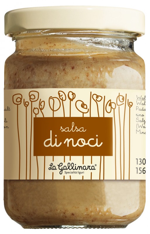 Salsa di noci, salsa di noci, La Gallinara - 130 g - Bicchiere