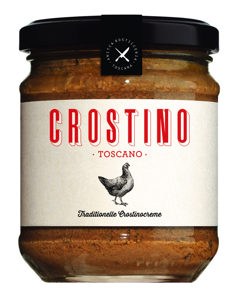 Antico crostino toscano, toskansk crostinokrem med kyllinglever, viltspesialiteter - 180 g - Glass