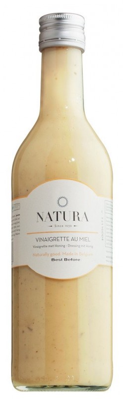 Vinaigrette au miel, salaattikastike hunajalla, Natura - 370 ml - Pullo