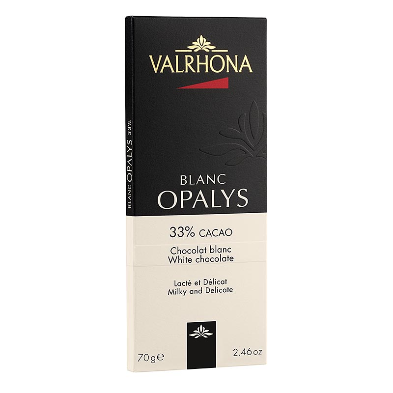 Valrhona Opalys - Weiße Schokolade, 33% Kakao - 70 g - Schachtel Valrhona Opalys - Weiße Schokolade, 33% Kakao - 70 g - Schachtel