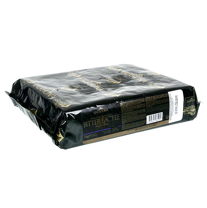 Valrhona Bitter Lactee, Vollmilch Couverture im Block, 39% Kakao - 3 kg - Block Valrhona Bitter Lactee, Vollmilch Couverture im Block, 39% Kakao - 3 kg - Block