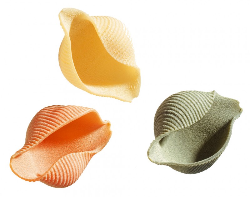 Conchiglioni tris, vongole giganti tricolori, Rustichella - 500 g - pacchetto