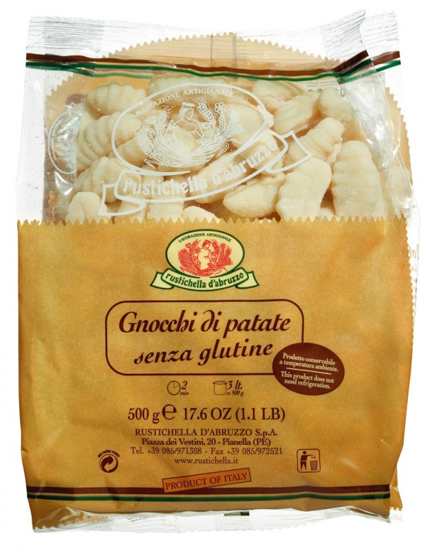 Gnocchi di patate, boles de patates, Rustichella - 500 g - paquet