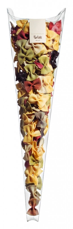 Pasta de grano duro, Farfalle, bossa de pasta colorida, pasta de papallona, Cascina San Giovanni - 400 g - paquet