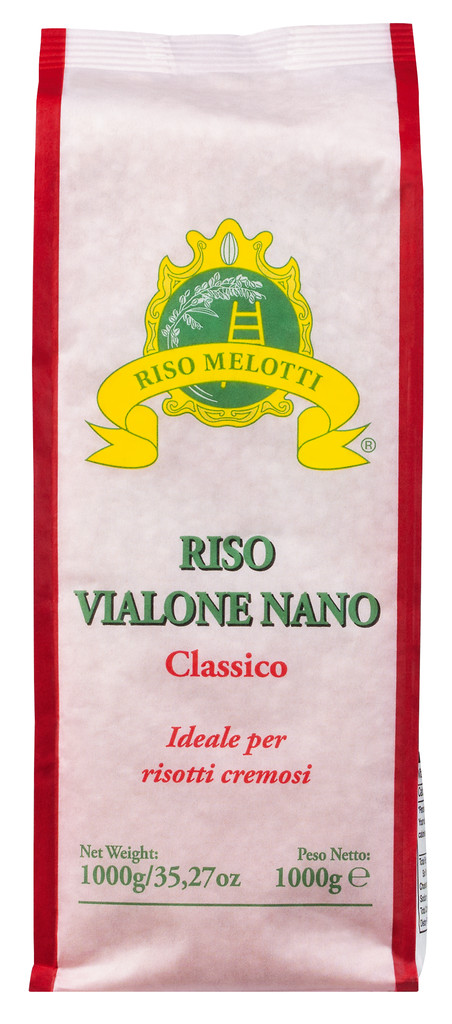 Riso Vialone Nano, lavorato, risotto - beras Vialone Nano, Melotti - 1,000g - pek