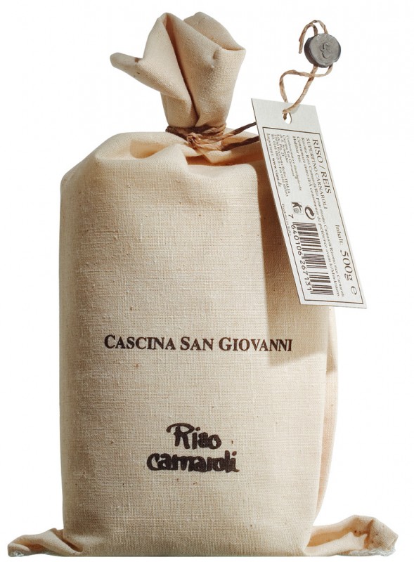 Riso Carnaroli, nasi risotto Carnaroli, Cascina San Giovanni - 500 gram - mengemas