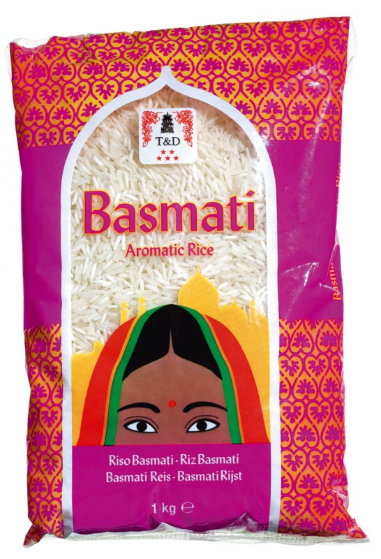 Basmati-riisi, Intiasta, T ja D - 1000 g - pakkaus