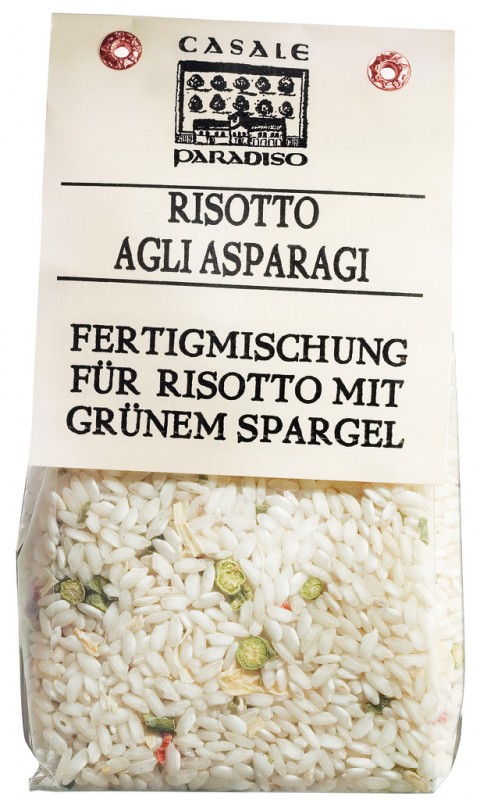 Risoto agli aspargos, risoto com espargos verdes, Casale Paradiso - 300g - pacote