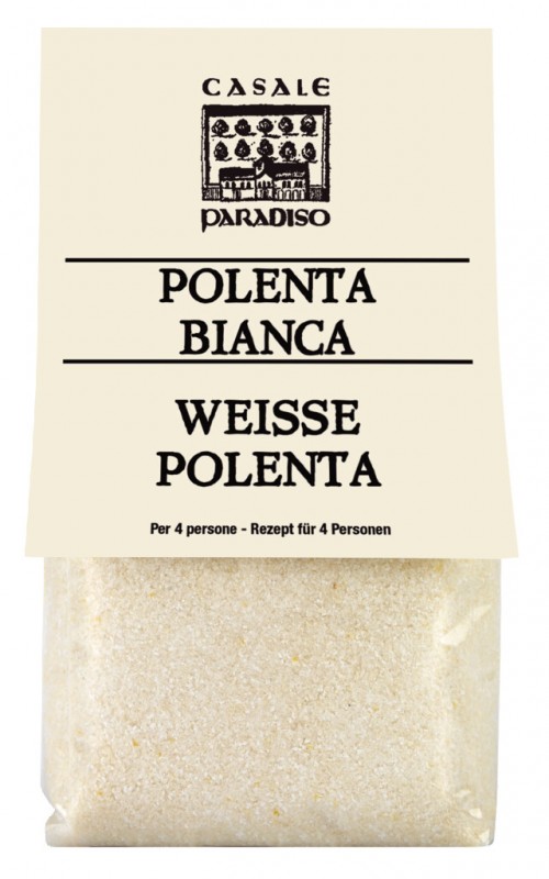 Polenta bianca, polenta bianca, Casale Paradiso - 300 grammi - pacchetto