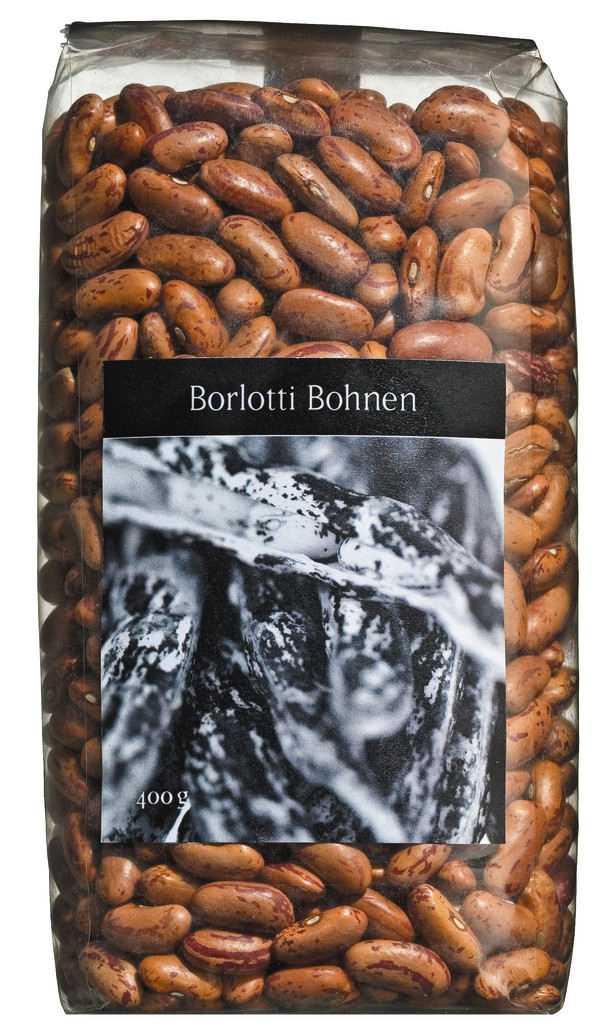 Borlotti - baunir, flekkottar, vaktelbaunir, viani - 400g - taska