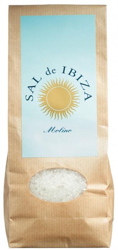 Sal Marina Molino, potongan garam laut untuk penggilingan, Sal de Ibiza - 500 gram - tas