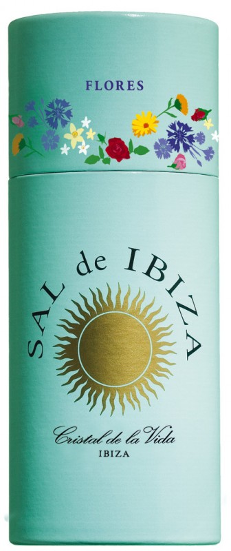 Granito con Flores, coctelera de joyas, sal marina con mezcla de flores, Sal de Ibiza - 75g - Pedazo