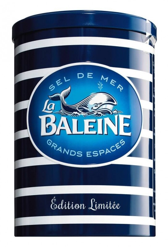 Sel de Mer - La Baleine, sal marina, lata con motivos, La Baleine - 1.000 gramos - poder