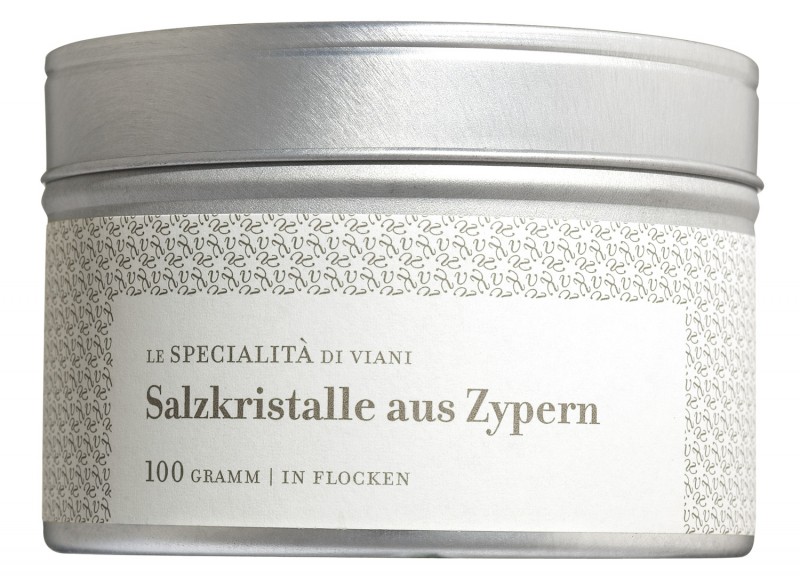 Naturliga saltkristaller, naturligt havssalt, fran Cypern, Le Specialita di Viani - 100 g - burk