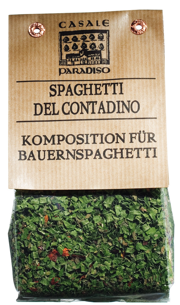 Contadina, pasta - maustettu suola, viljelijan tyyli, Casale Paradiso - 80 g - laukku