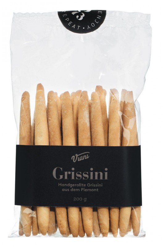 GRISSINI - Kasin kaarityt leipatangot, mini, kasin kaarityt leipatangot, Viani - 100 g - laukku