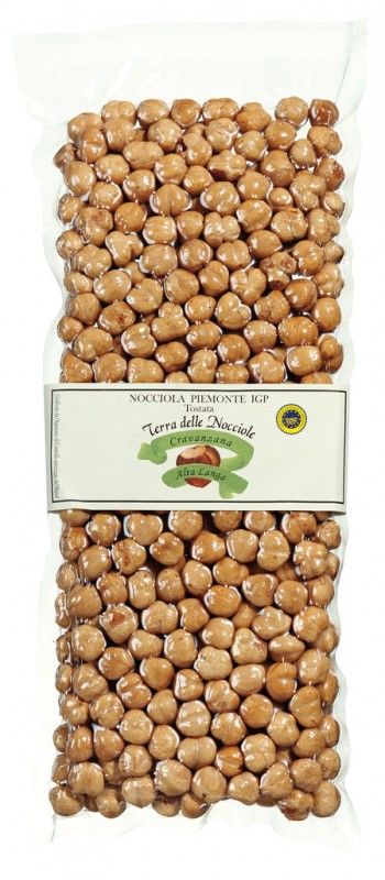 Nocciole tostate IGP, rostade hasselnotter, Terra delle Nocciole - 500 g - packa