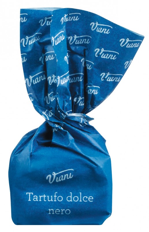 Tartufi dolci neri, sacchetto, praline laget av moerk sjokolade med hasselnoetter, Viani - 200 g - bag