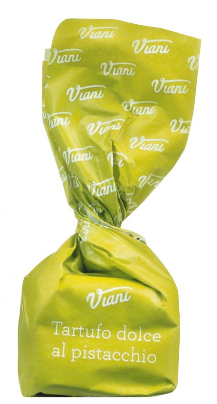 Tartufi dolci al pistacchio, sacchetto, valkosuklaa praliini pistaasipahkinoilla, Viani - 200 g - laukku